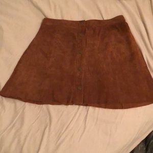 Faux suede forever 21 skater skirt w/buttons